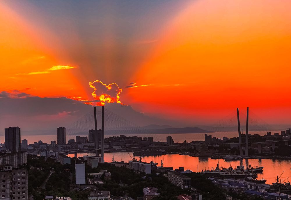 Golden bridge of Vladivostok