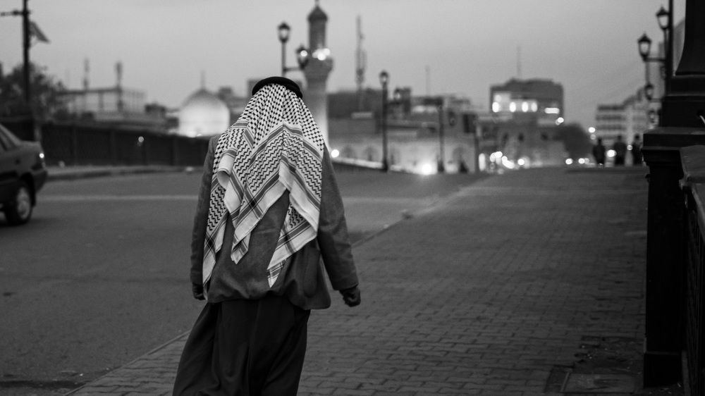 Black and white shemagh