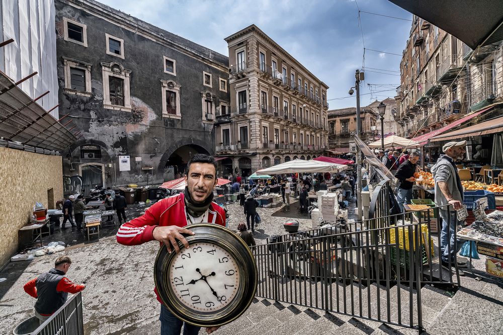 Fish market in Catania,Italy
