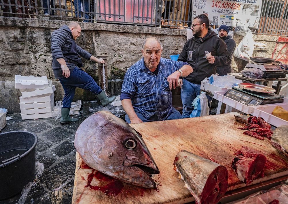 Fish market in Catania,Italy