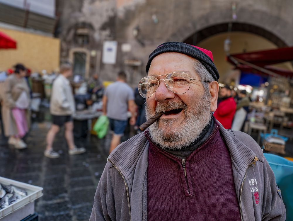 Fish market in Catania,Italy 2024