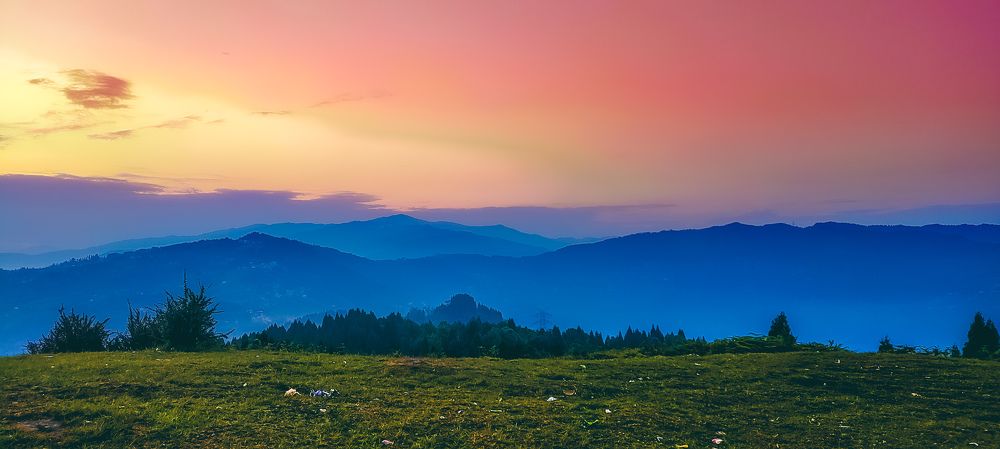 Sunset Over the Rolling Hills