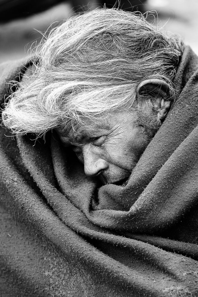 Wrapped in sorrow, chilled by poverty!