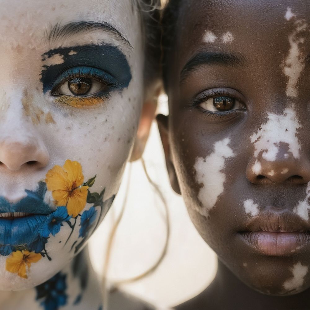 Vitiligo twins