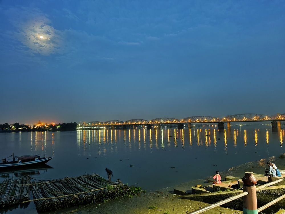 On the banks of the Ganges.