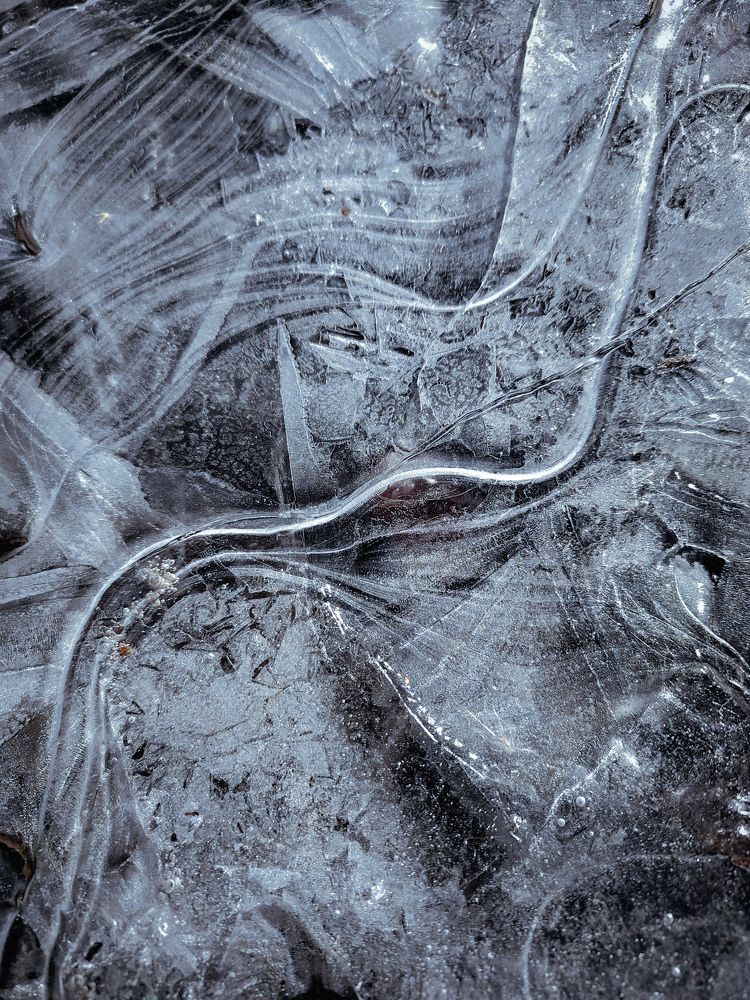 Лёд на луже