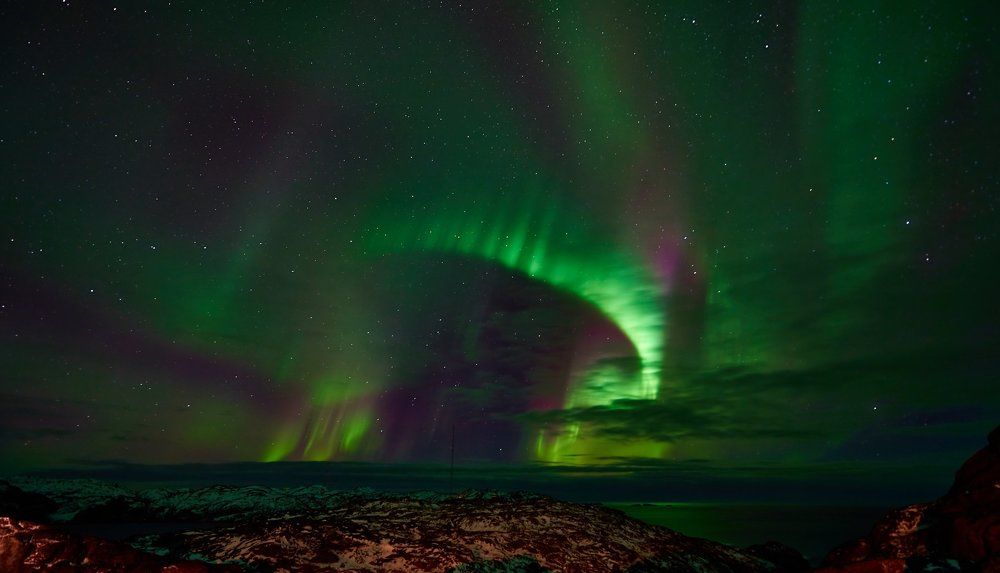 Aurora Borealis in south Greenland