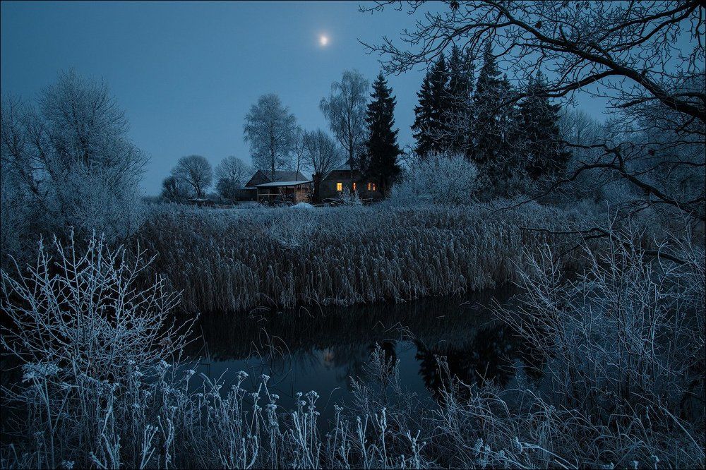 Тихий зимний вечер.