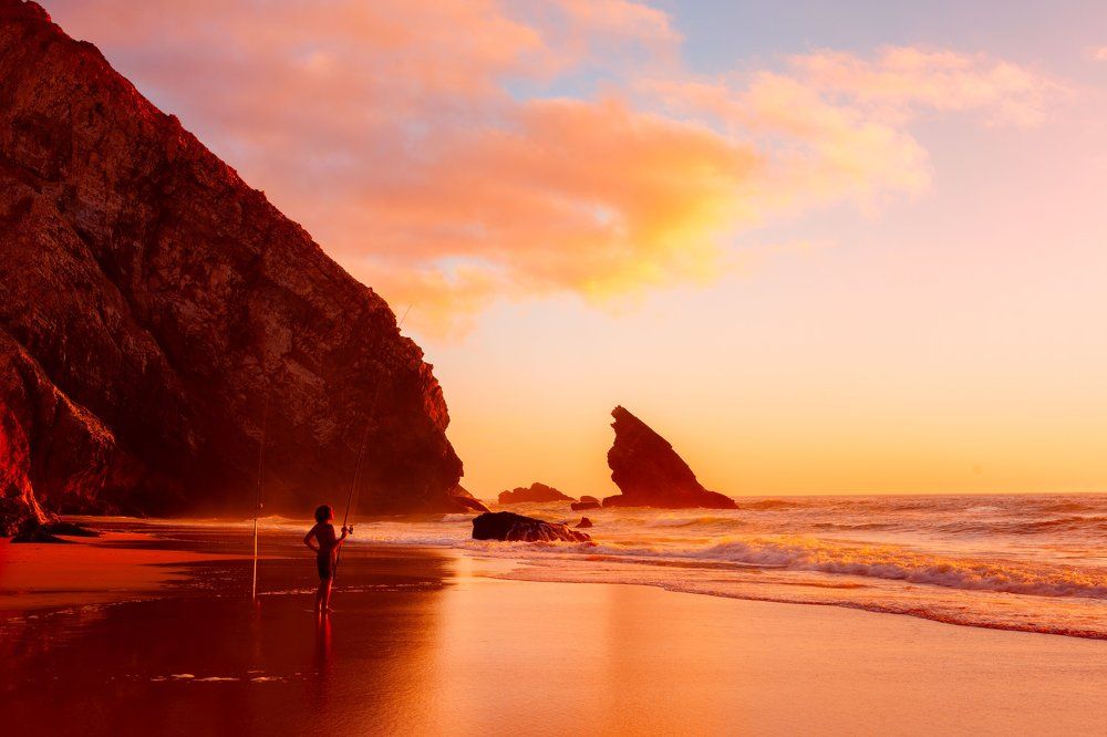 на берегу океана