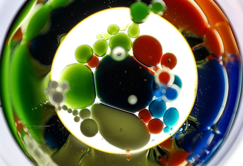 Oil ,water and colour