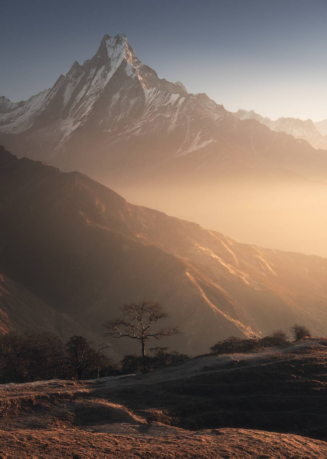 In the shadow of Machapuchare