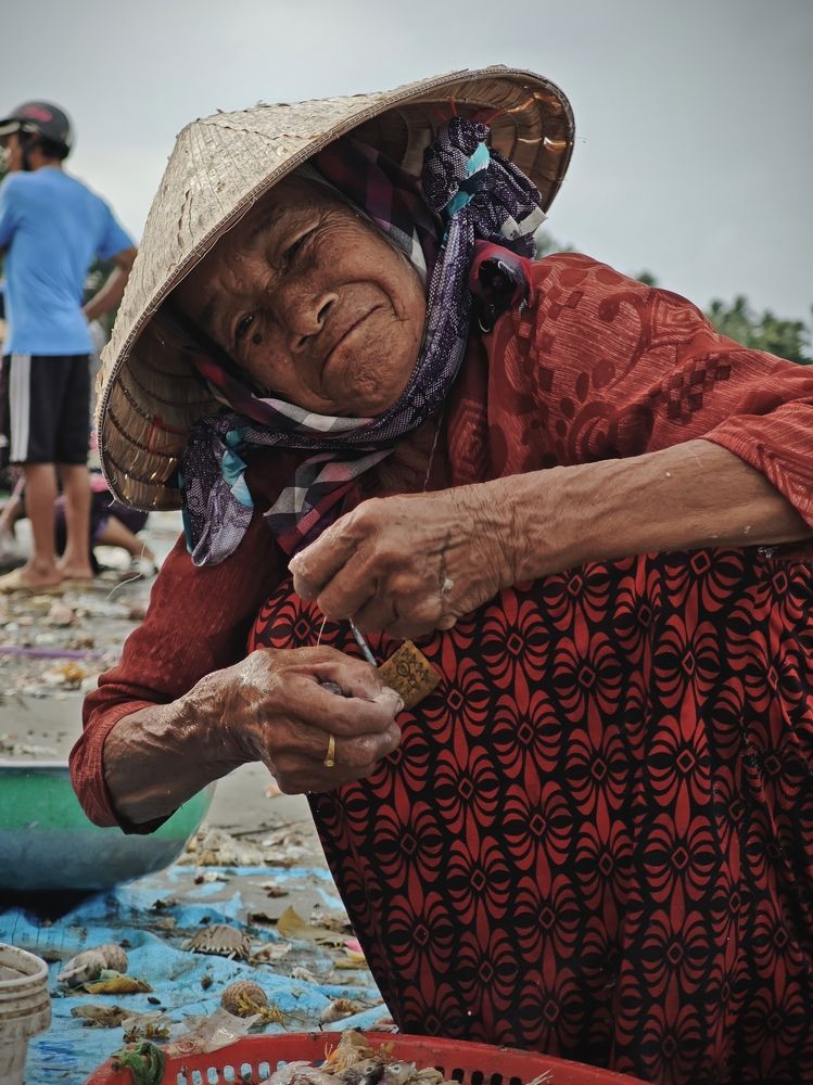woman in the fishing village