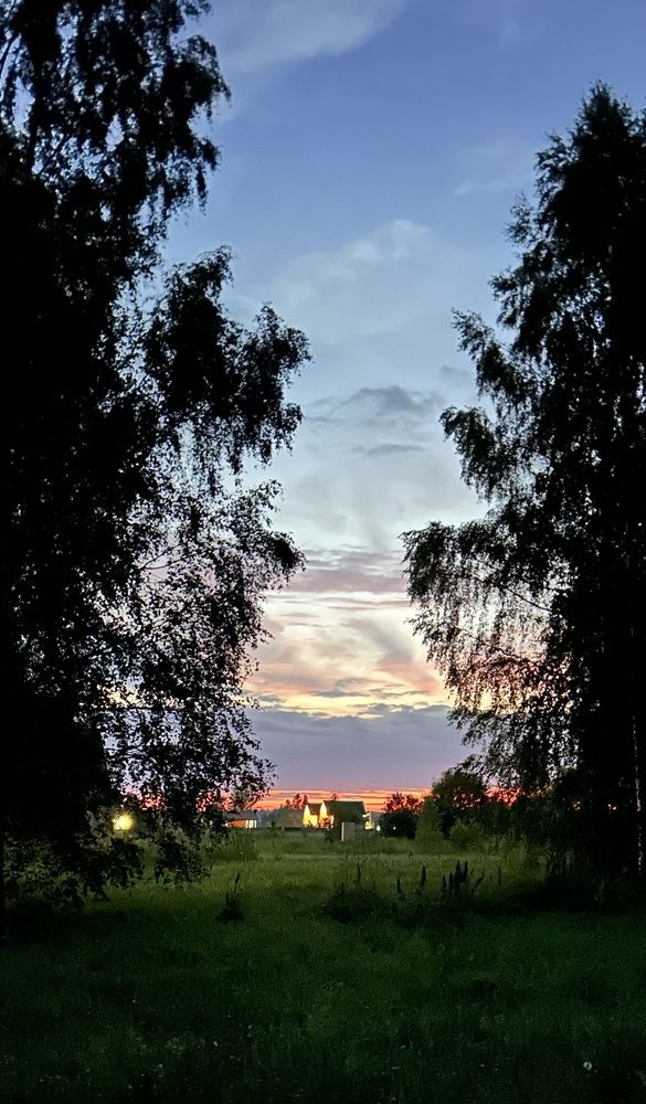 Закат в деревне