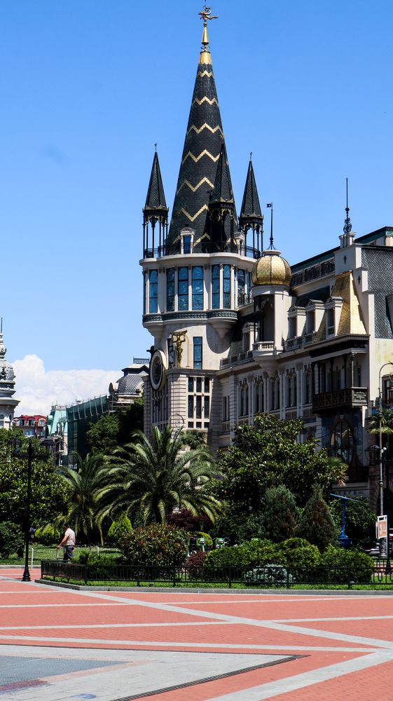 Batumi's Architectural Gem: The Clock Tower Embraces the City's Charm