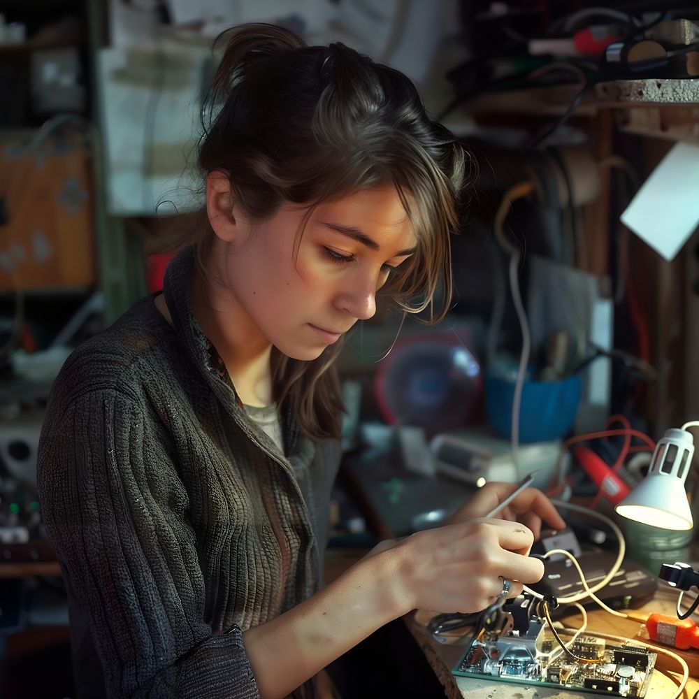 Паяльщица на мансарде