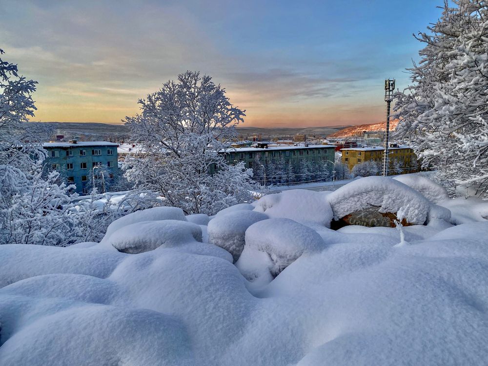 Город Мурманск. "Метель стихла".