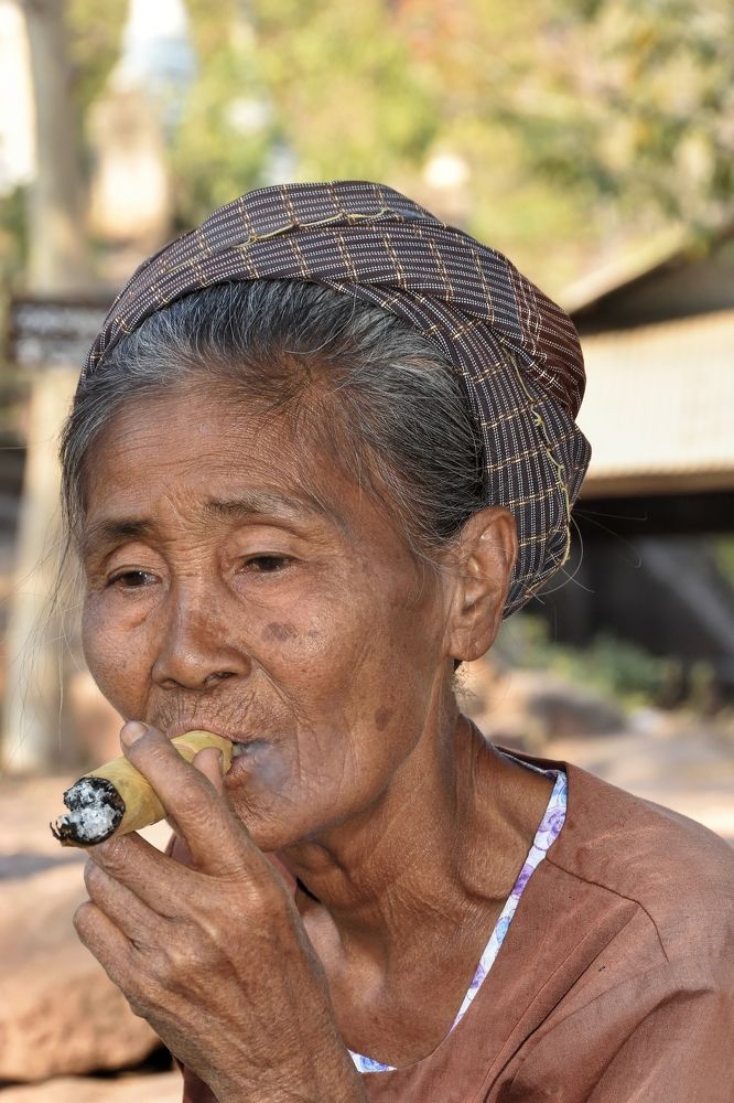 Cheroot smoking woman