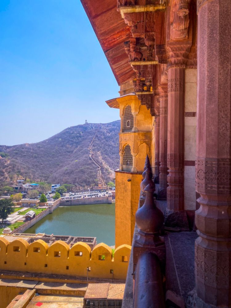 The verandah - Amer fort, Jaipur, Rajasthan