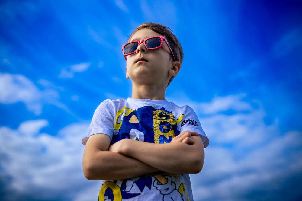 Toddler with sunglasses