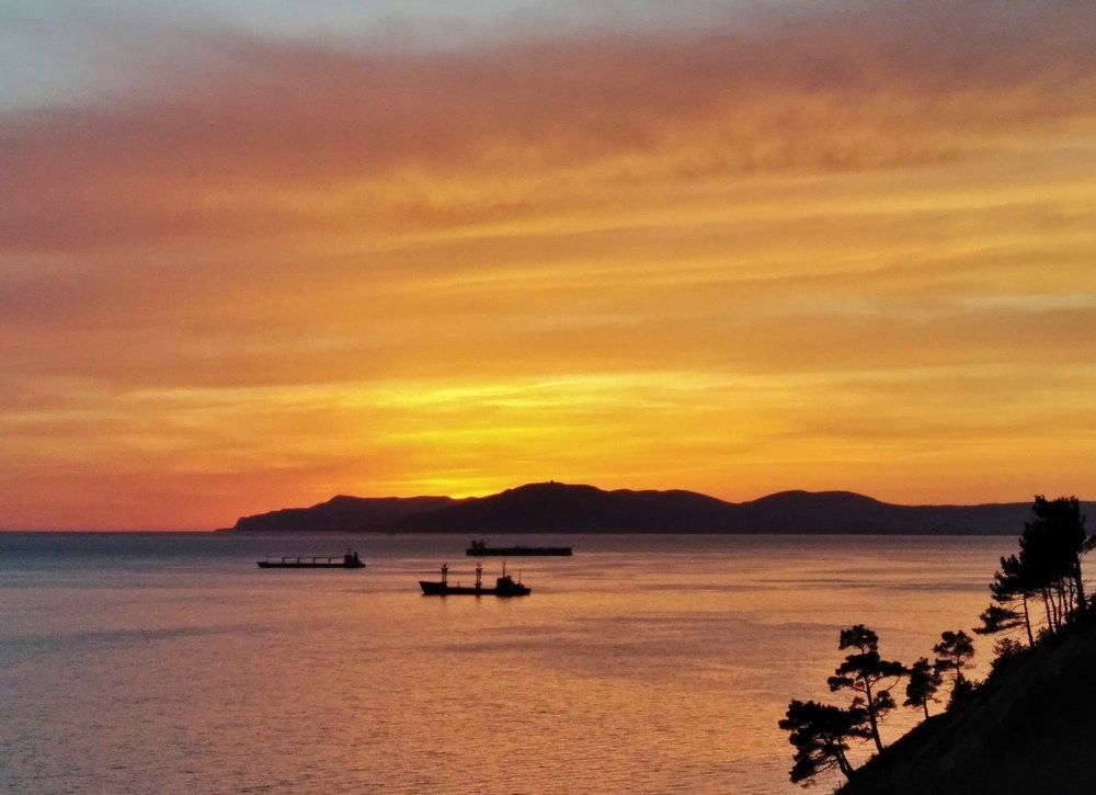 Закат на море