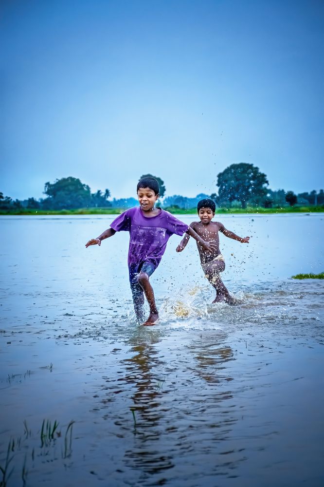 Playing In the water