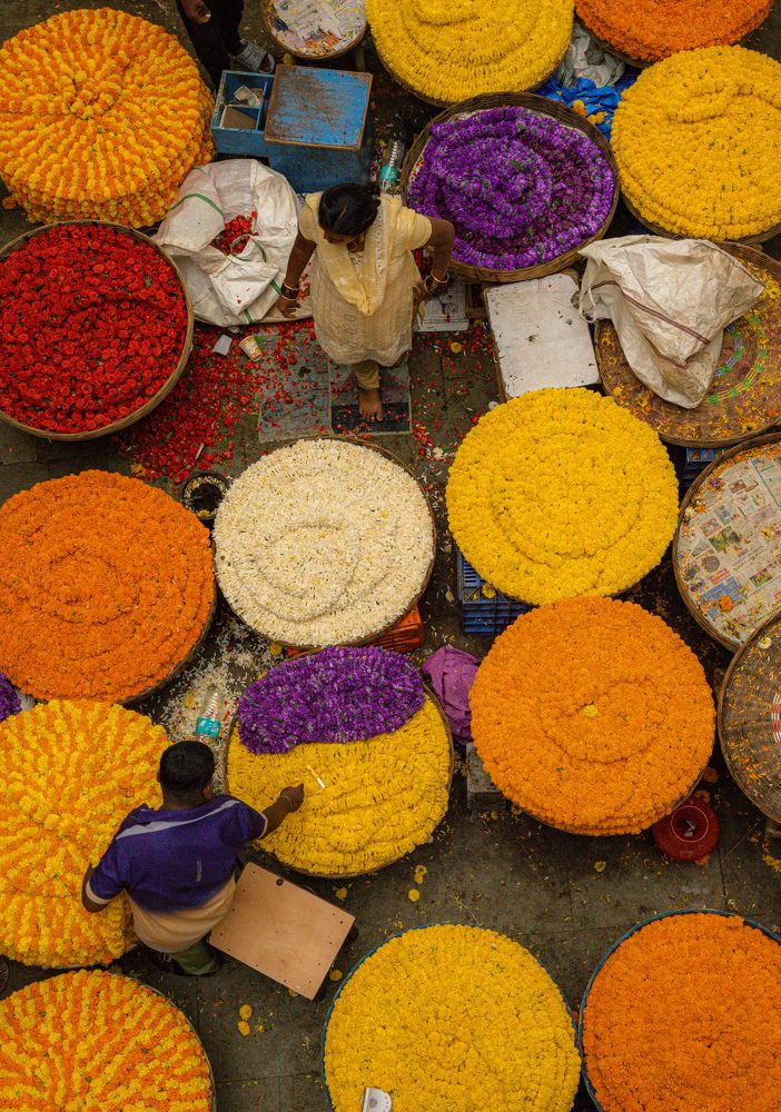 Flower market in Bangalore