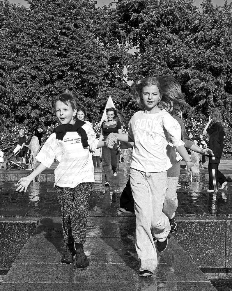 Освежающие брызги фонтана.