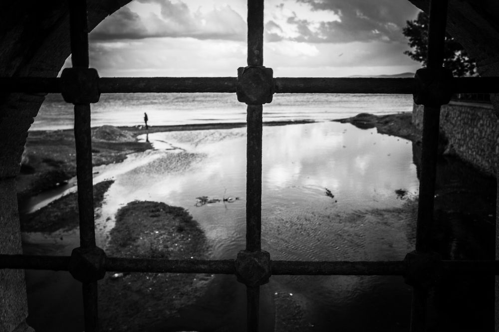 View of the sea from the bridge