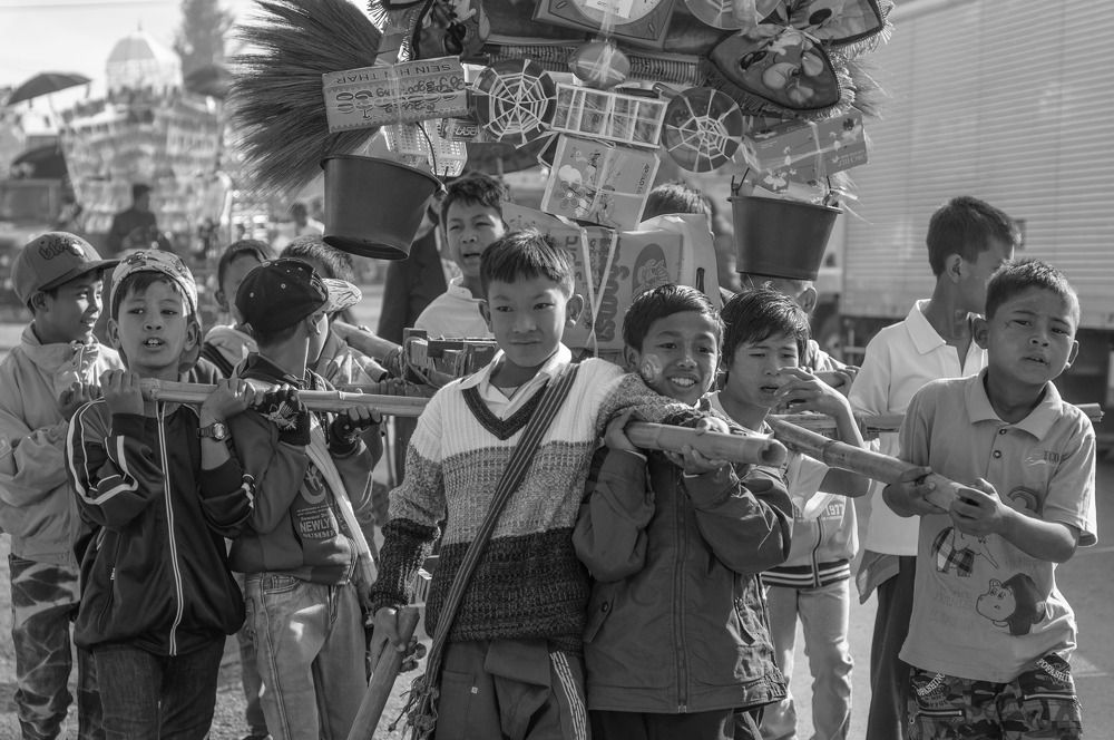 Donation ceremony at Heho