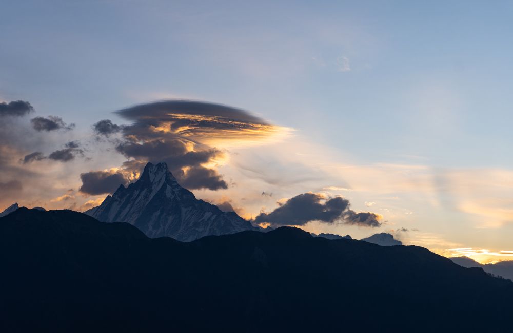 First light On Machhapuchhare