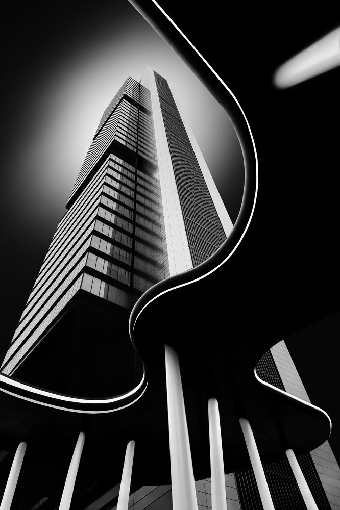 Monochrome Majesty: Cepsa Tower, Madrid
