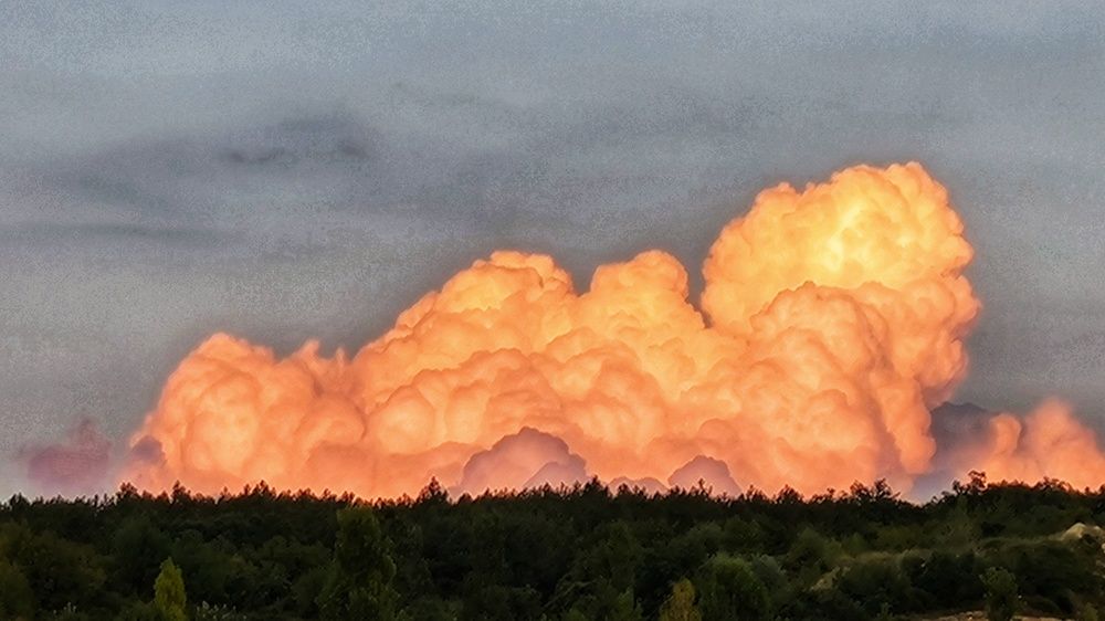 Clouds on fire
