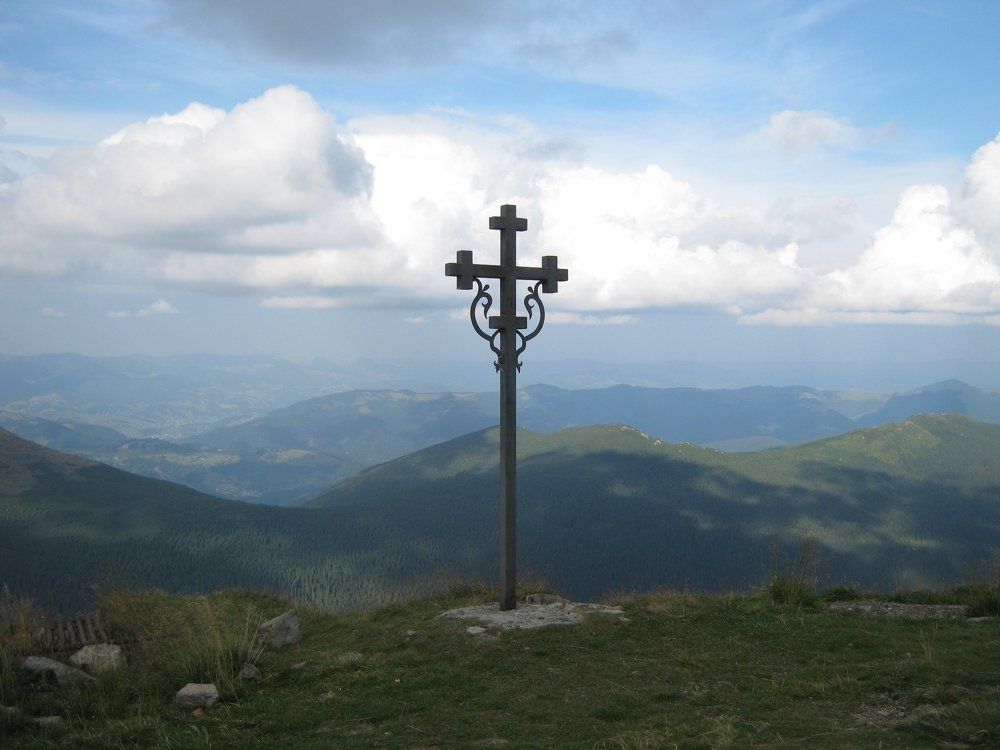 на вершине