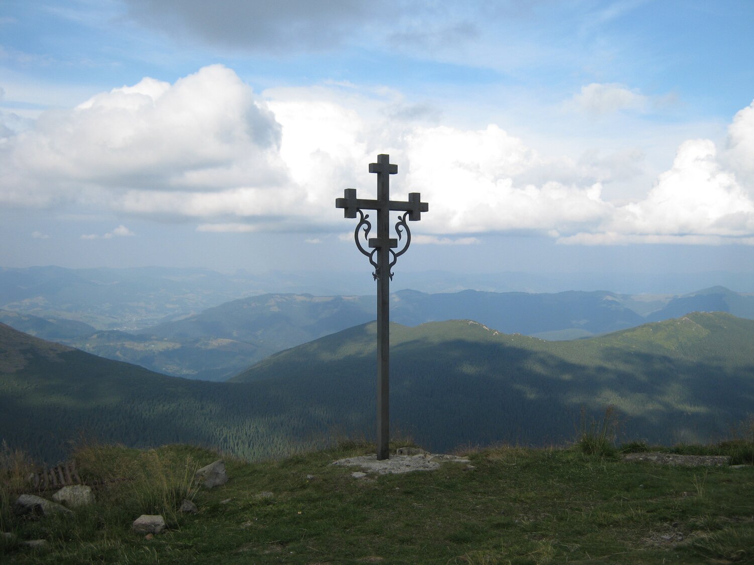 на вершине