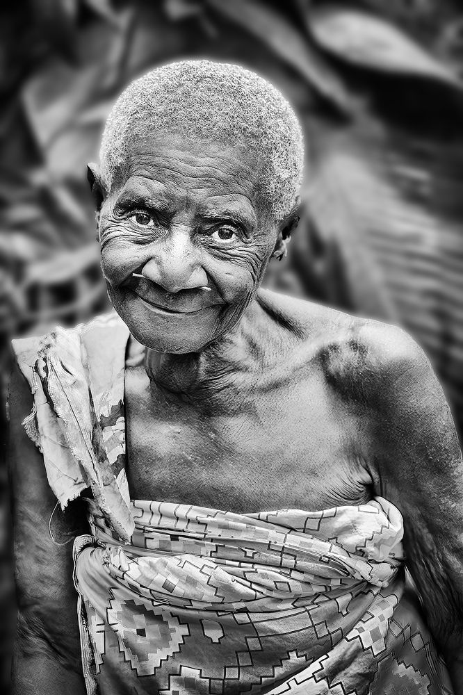 AN OLD AND CUTE PYGMEE BAKA LADY