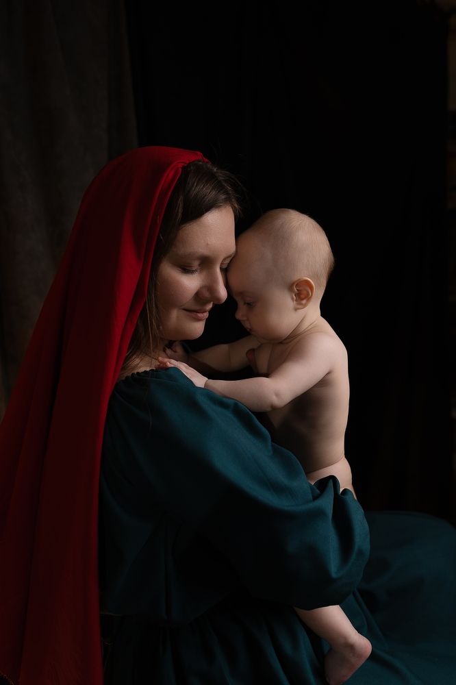 Автопортрет с младшей дочкой