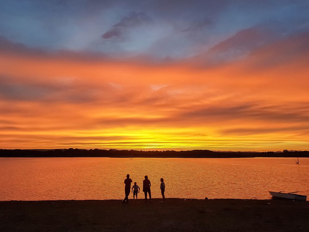 SUNSET AT THE LAKE CLOSE TO MY TOWN