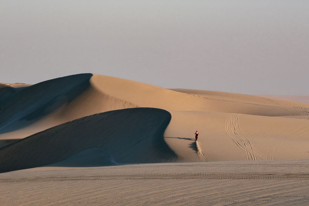 The Lone Rider in a Sea of Sand