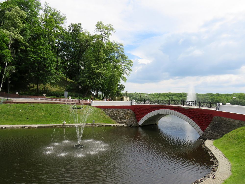 Red Pedestrian Bridge