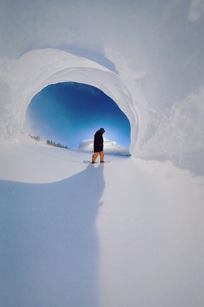 View from under the snow
