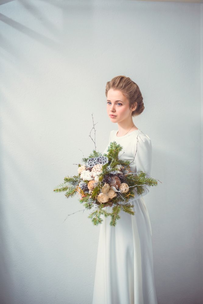 невеста в зимнем образе