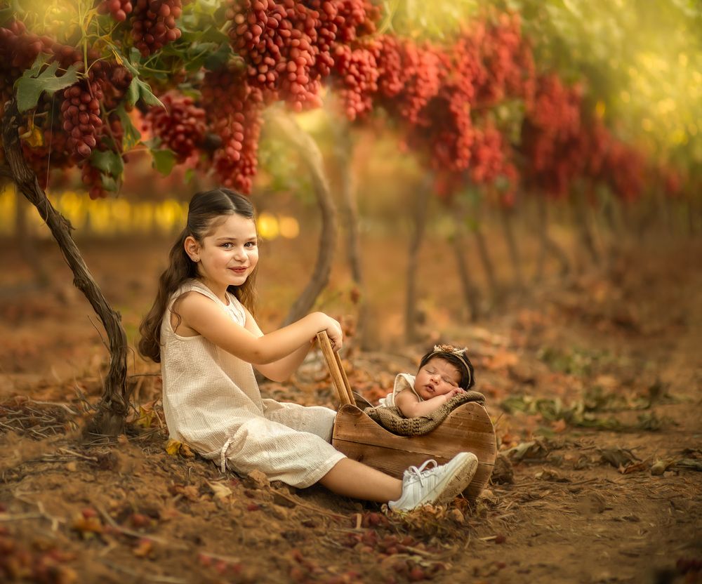 Sweet children, and sweet grapes