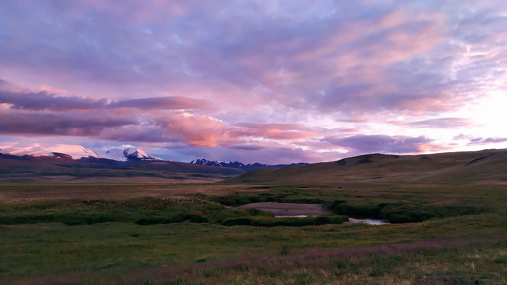 Закат на плоскогорье Укок