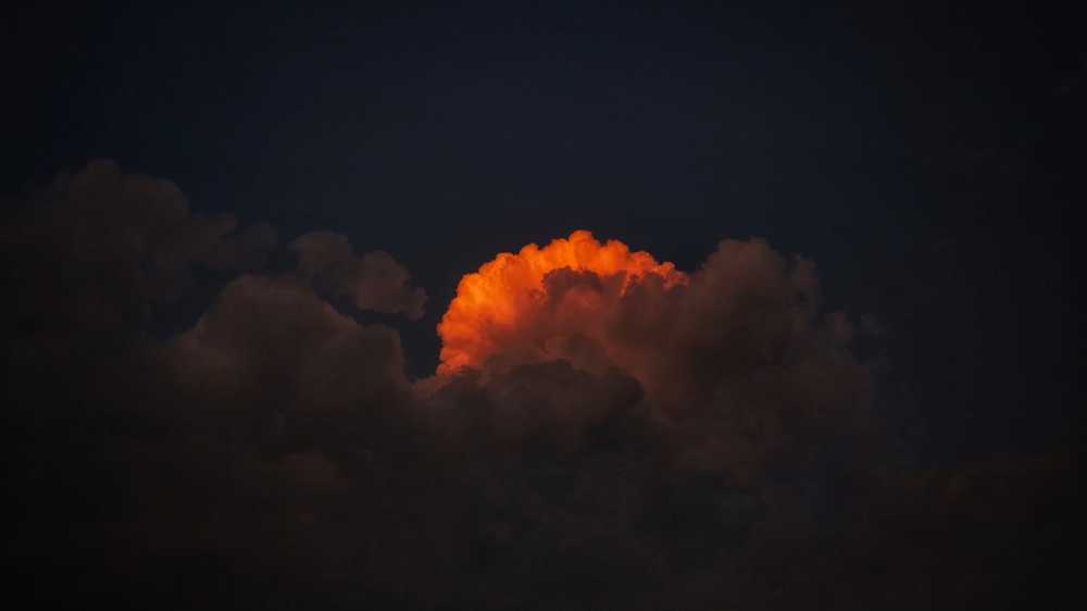The Sun lit cloud
