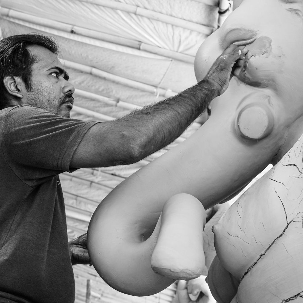 Ganpati making