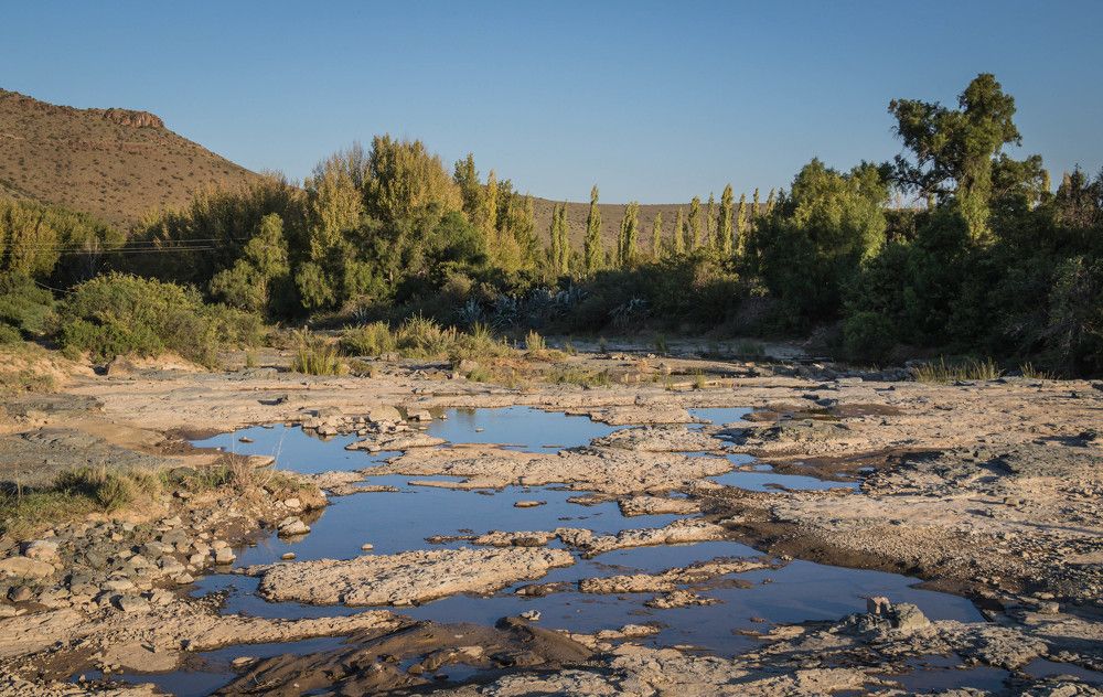 Puddles in the river.