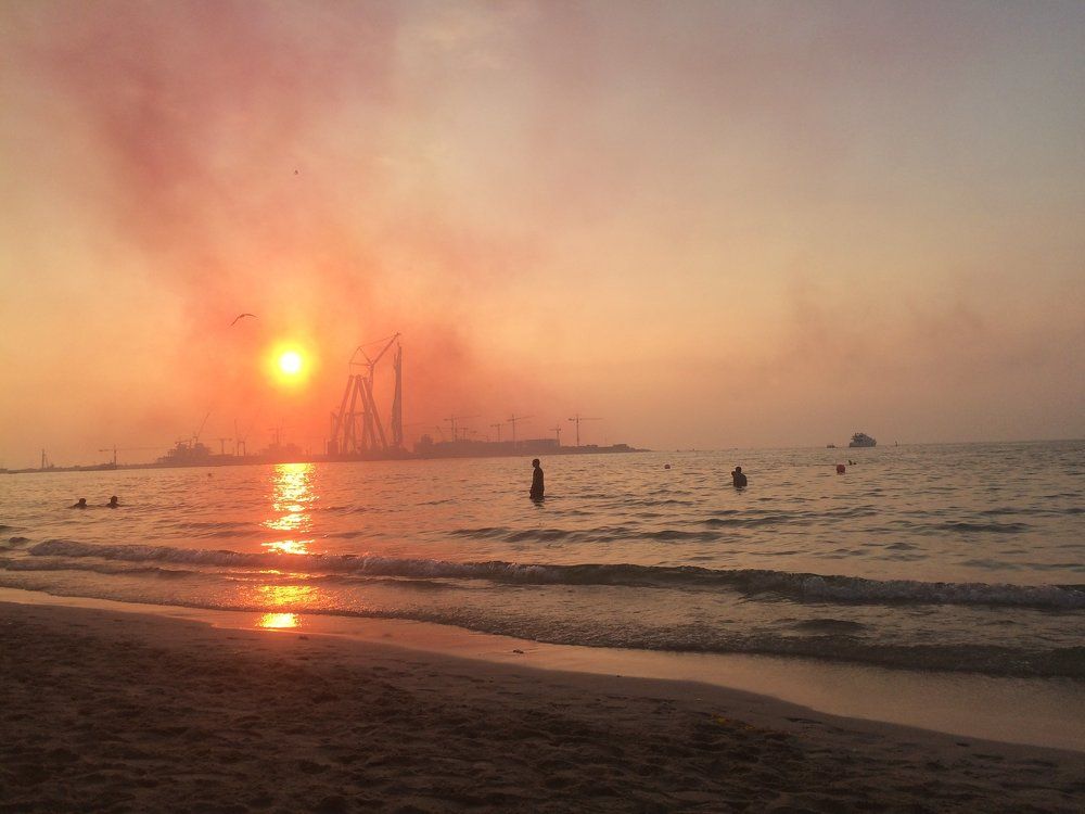 Закат на море