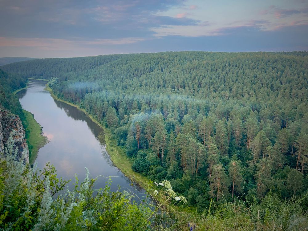 Вечерняя дымка над рекой Ай