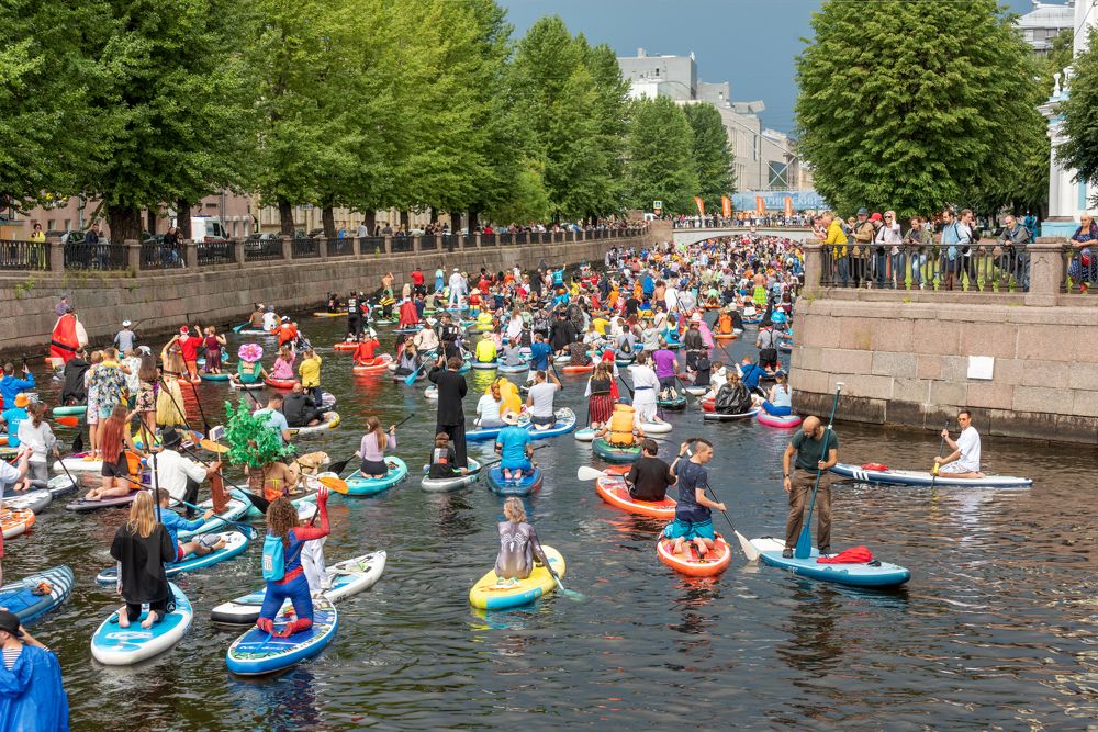 Праздничный Крюков канал. Фестиваль сапсёрфинга Фонтанка SUP - 24