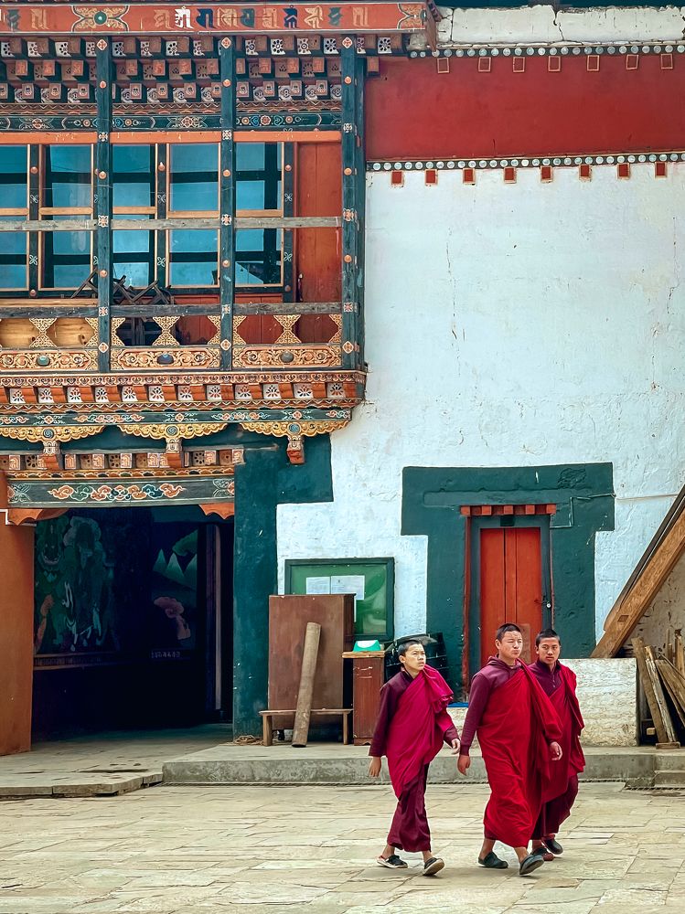 Buddist monk in Bhutan